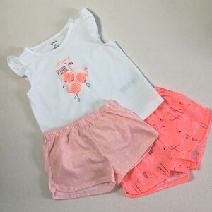 🦩Three-Piece Flamingo Summer Pajama Set by Carter’s 🦩